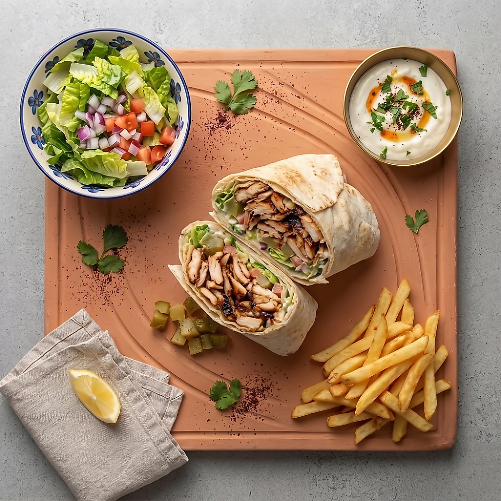 Chicken Shawarma + Fries On The Side