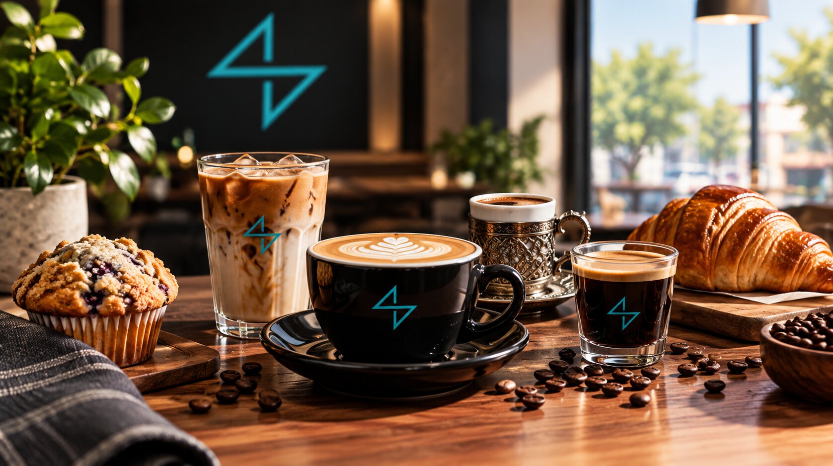Society Coffee drinks and pastries